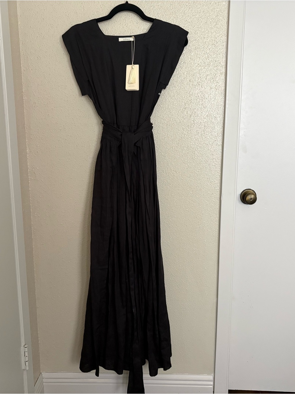NWT DOEN Pacifica Ramie Tie-Waist Midi Dress - Picture 6 of 9